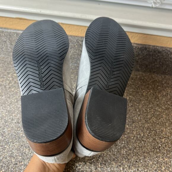 Hush Puppies Ankle Bootie Womens 9.5 M Light Gray Suede Comfort Casual Boots New - Picture 10 of 11